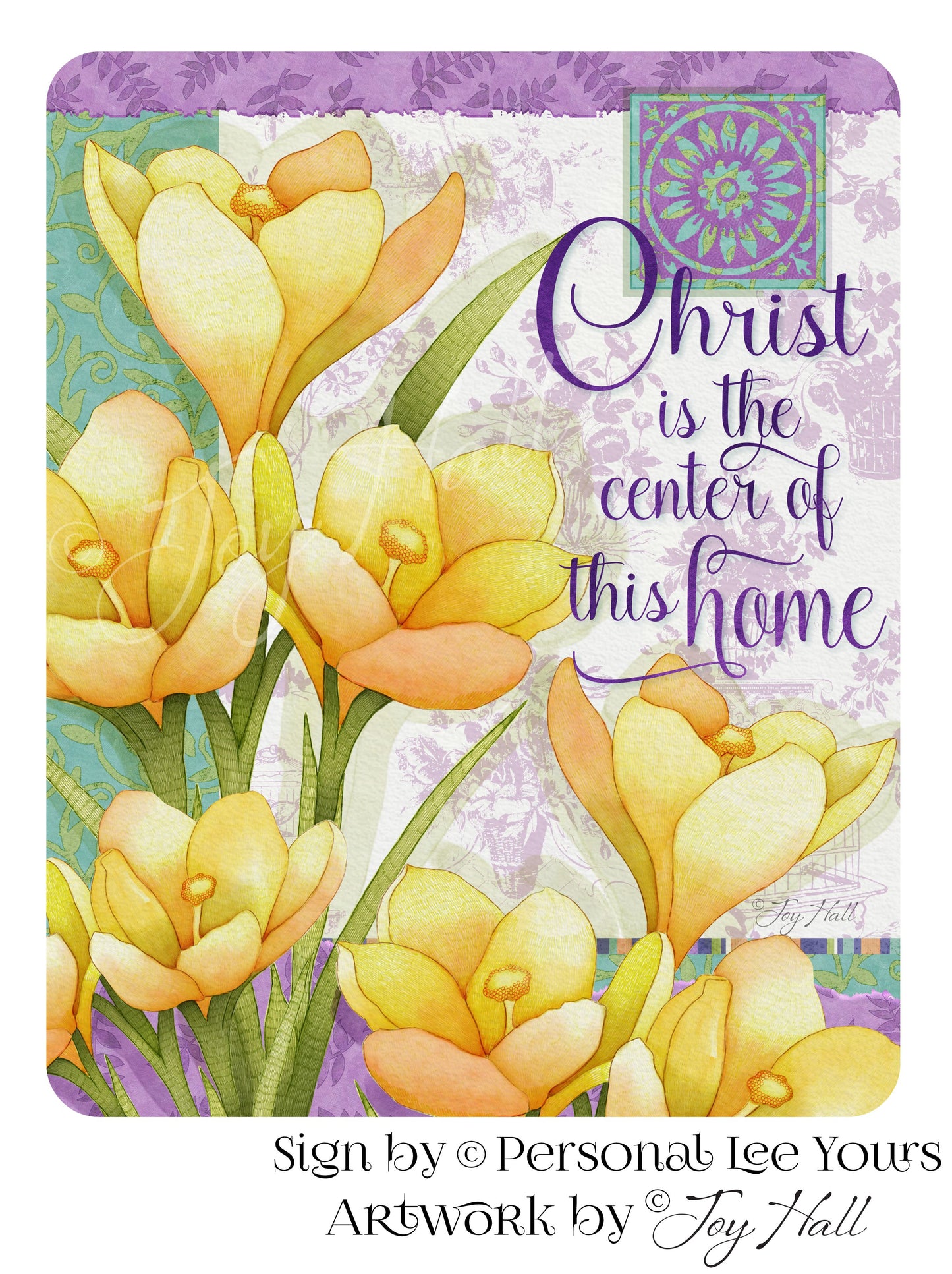 Joy Hall Exclusive Sign * Christ Is The Center Of This Home * 2 Sizes * Lightweight Metal