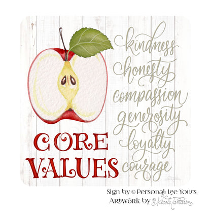 Nicole Tamarin Exclusive Sign * Core Values * Square * 3 Sizes * Lightweight Metal