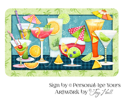 Joy Hall Exclusive Sign * Cocktails Anyone? * 3 Sizes * Lightweight Metal