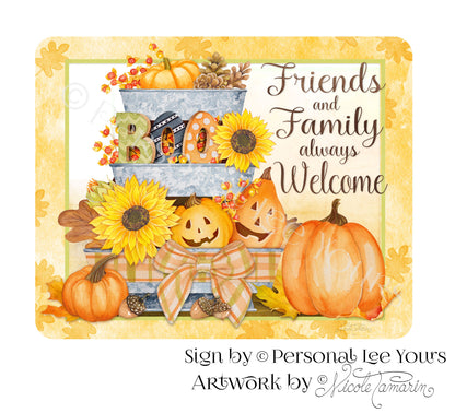 Nicole Tamarin Exclusive Sign * Friends And Family Always Welcome * 2 Sizes * Lightweight Metal