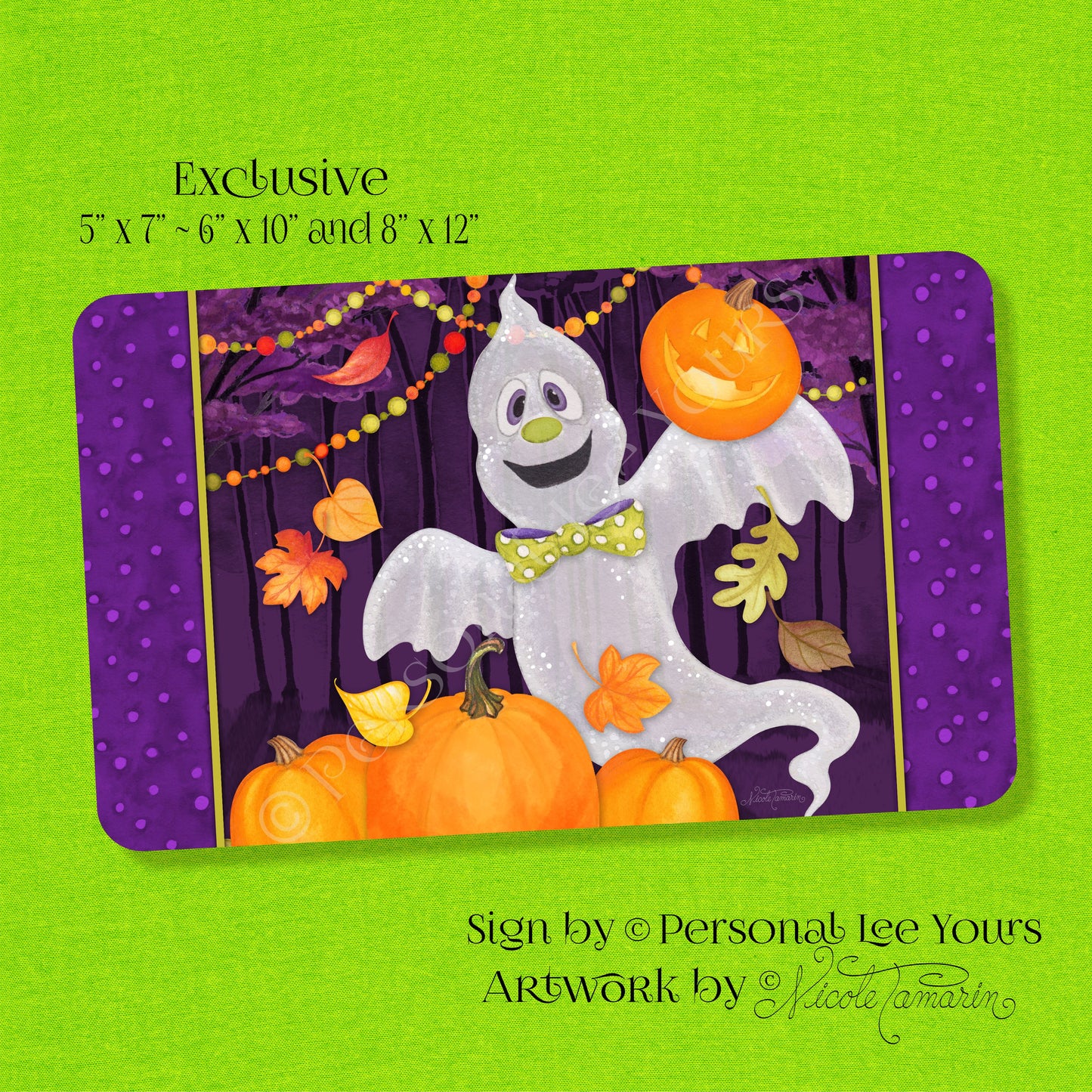 Nicole Tamarin Exclusive Sign * Happy Haunting Ghost * 3 Sizes * Light ...