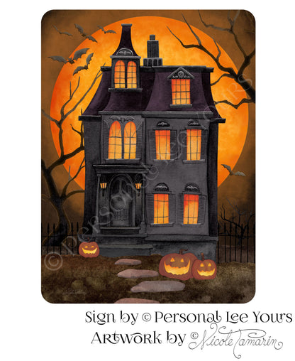 Nicole Tamarin Exclusive Sign * Haunted House * 2 Sizes * Lightweight Metal