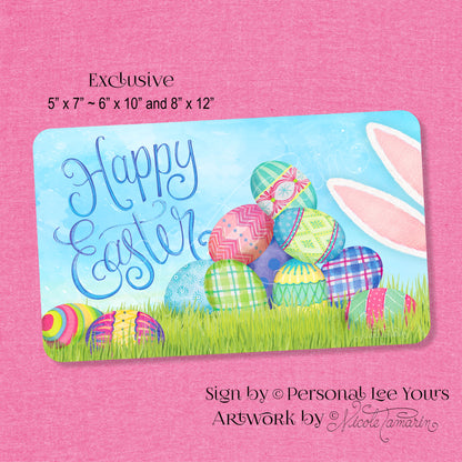 Nicole Tamarin Exclusive Sign * Happy Easter~ Sneaky Bunny * 3 Sizes * Lightweight Metal