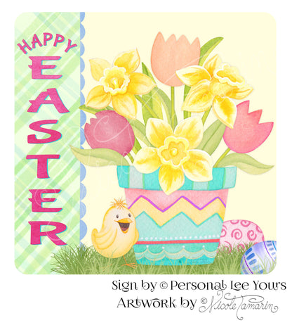 Nicole Tamarin Exclusive Sign * Happy Easter Smiles * 3 Sizes * Lightweight Metal