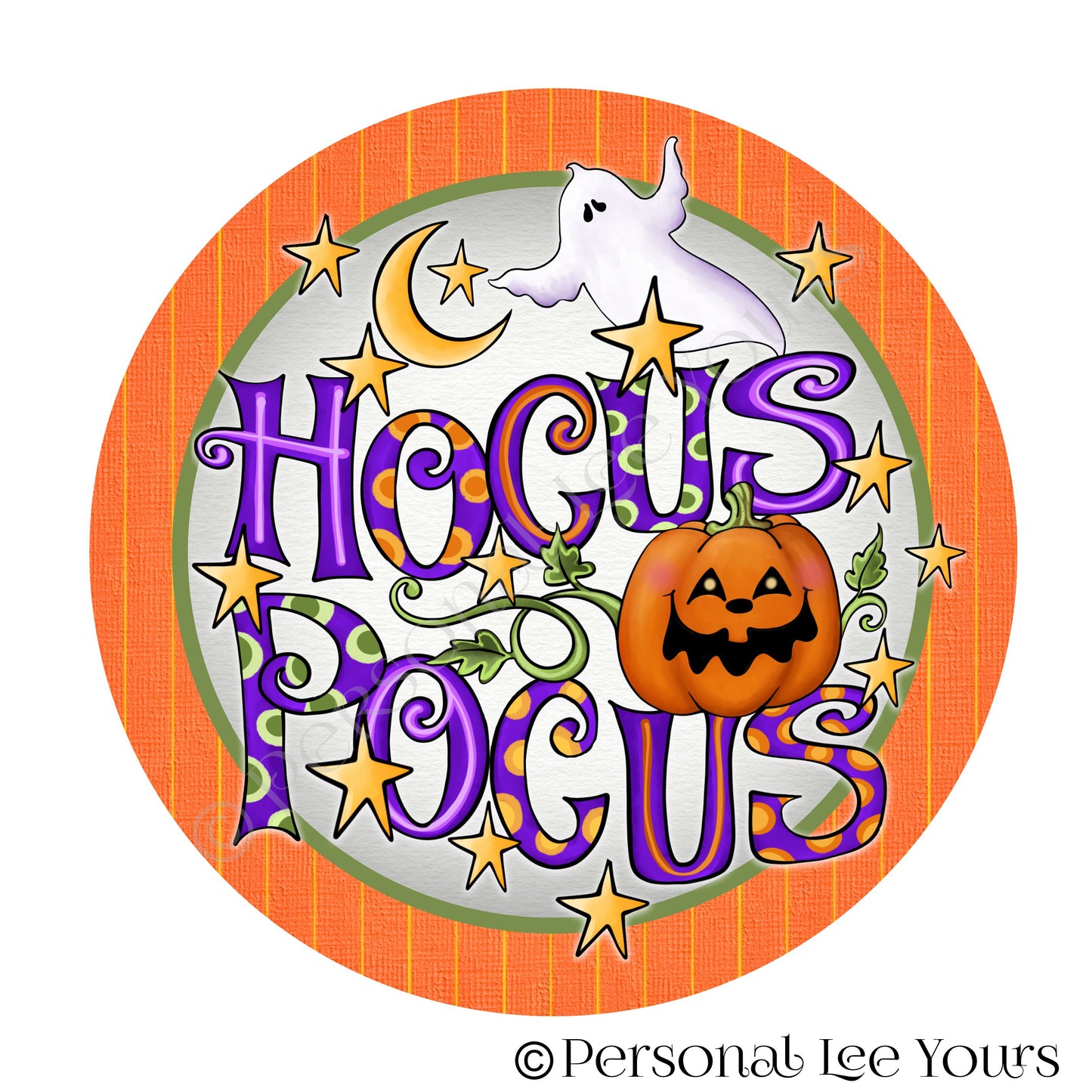 Wreath Sign * Hocus Pocus * Round * Lightweight Metal