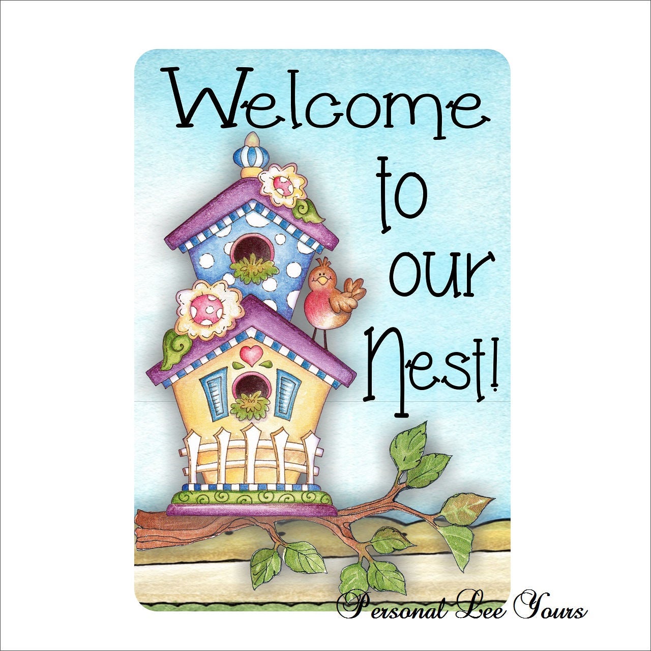 Metal Wreath Sign * Welcome To Our Nest * 3 Sizes * Lightweight