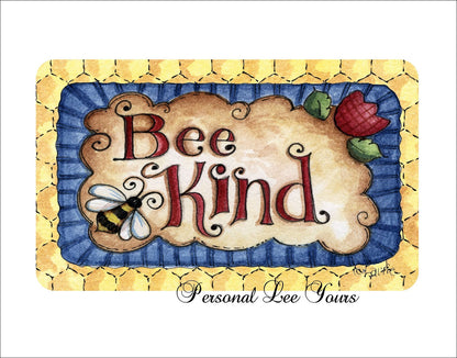 Metal Wreath Sign * Bee Kind * 3 Sizes * Lightweight