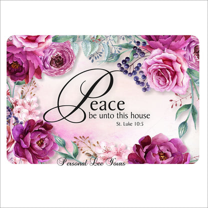 Metal Wreath Signs * Peace Be Unto This House * 3 Sizes * Lightweight