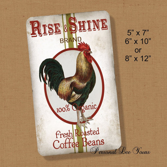 Metal Wreath Sign * Rise And Shine Rooster * 3 Sizes * Lightweight * Americana