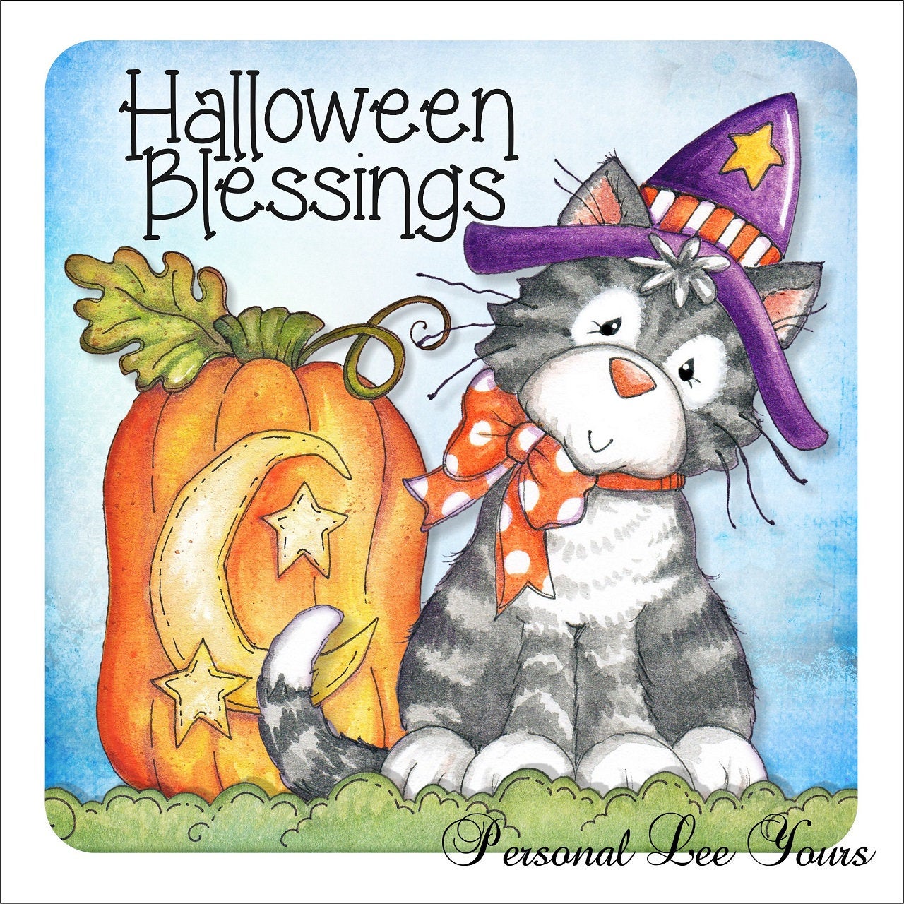 Wreath Sign * Halloween Blessings *  3 Sizes * Lightweight metal