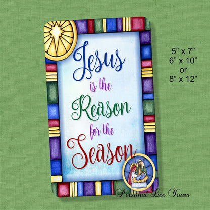 Metal Wreath Sign * Jesus Is The Reason * 3 Sizes * Lightweight