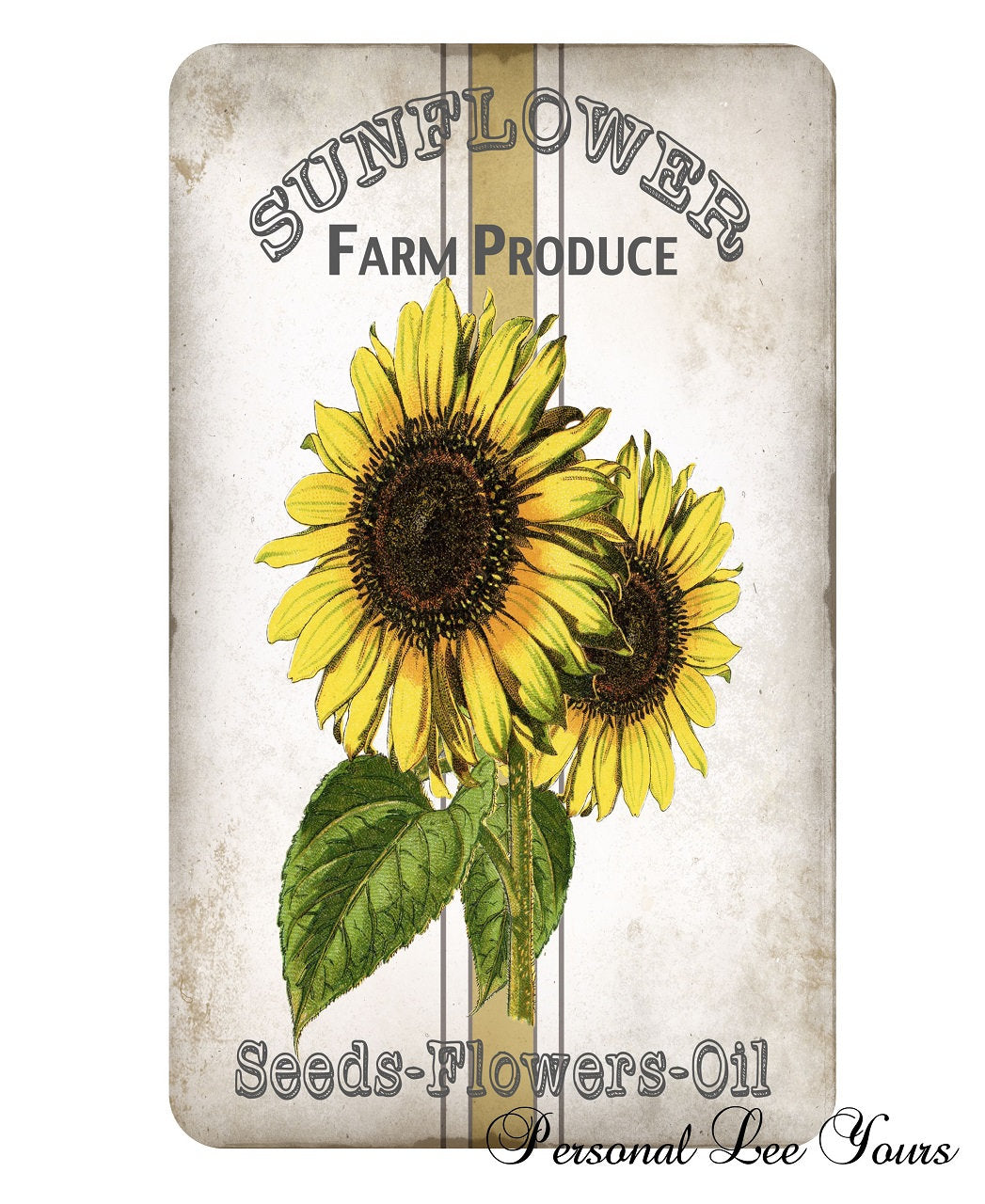 Metal Wreath Signs * Sunflower Farm Produce * 3 Sizes * Lightweight