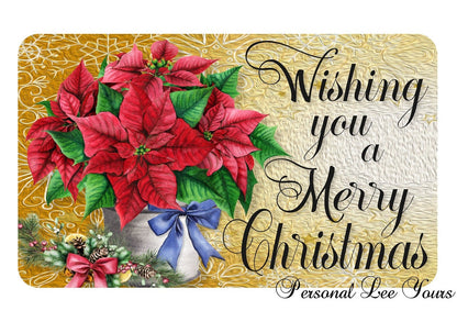 Metal Wreath Sign * Wishing You A Merry Christmas * 3 Sizes * Lightweight