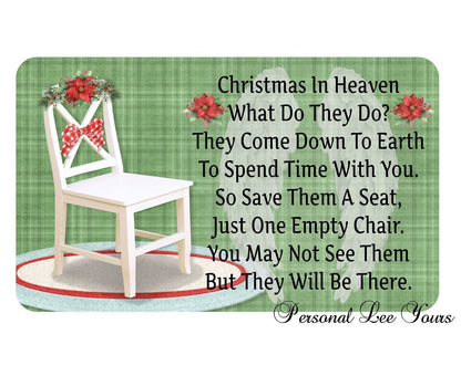 Metal Wreath Sign * Christmas In Heaven * 4 Sizes * Lightweight