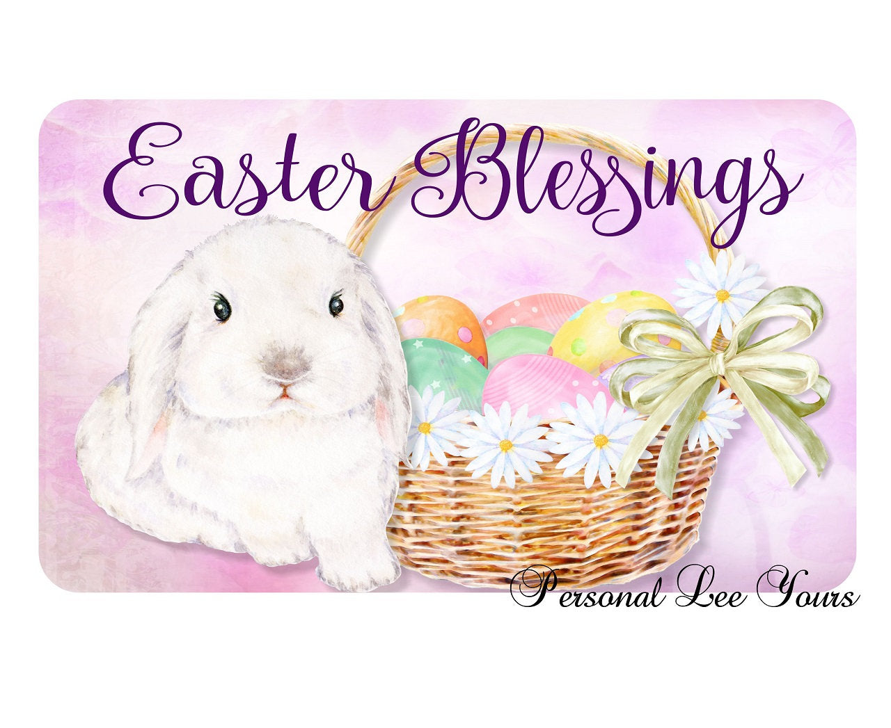 Metal Wreath Sign * Easter Blessings * 3 Sizes * Lightweight