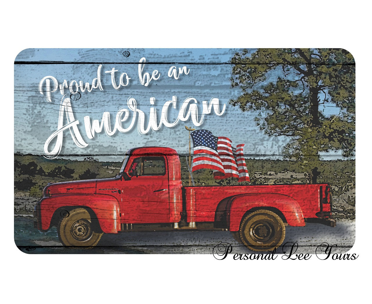 Metal Wreath Sign * Proud To Be An American * 3 Sizes * Lightweight