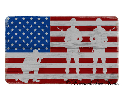 Metal Wreath Sign * American Soldiers * 3 Sizes * Lightweight