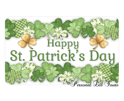 Metal Wreath Sign * Happy St. Patrick's Day * 3 Sizes * Lightweight