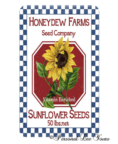 Farmhouse Wreath Signs * Sunflower Seeds Honeydew Farms * 3 Sizes * Lightweight Metal