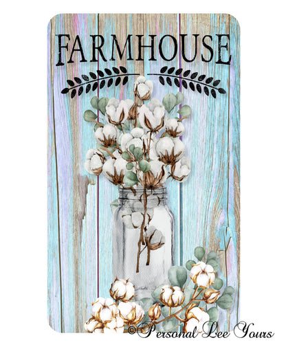 Farmhouse Wreath Signs * Fluffy Cotton * 3 Sizes * Lightweight Metal