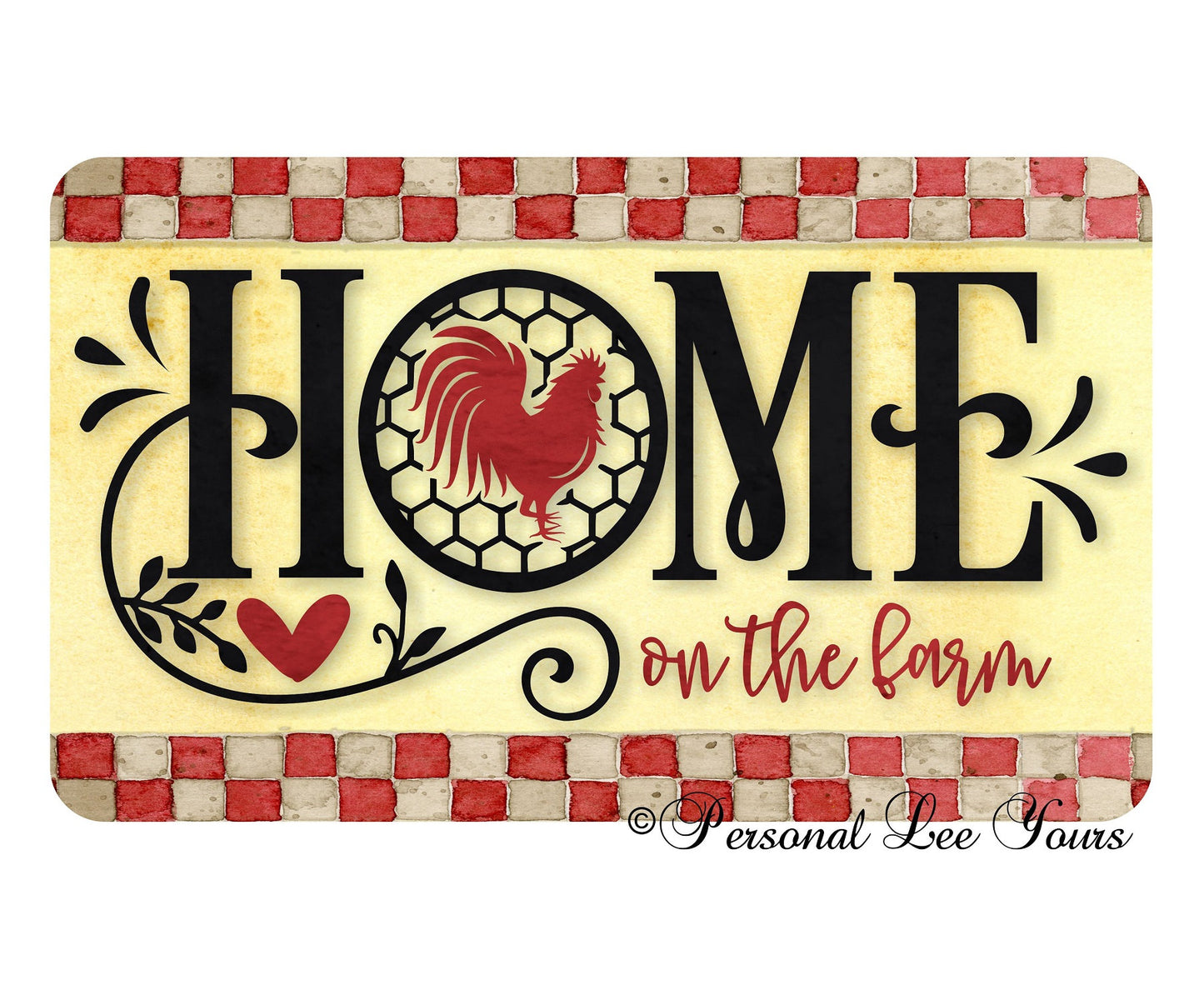 Wreath Signs * Home On The Farm * 3 Sizes * Lightweight Metal