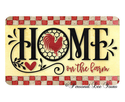 Wreath Signs * Home On The Farm * 3 Sizes * Lightweight Metal