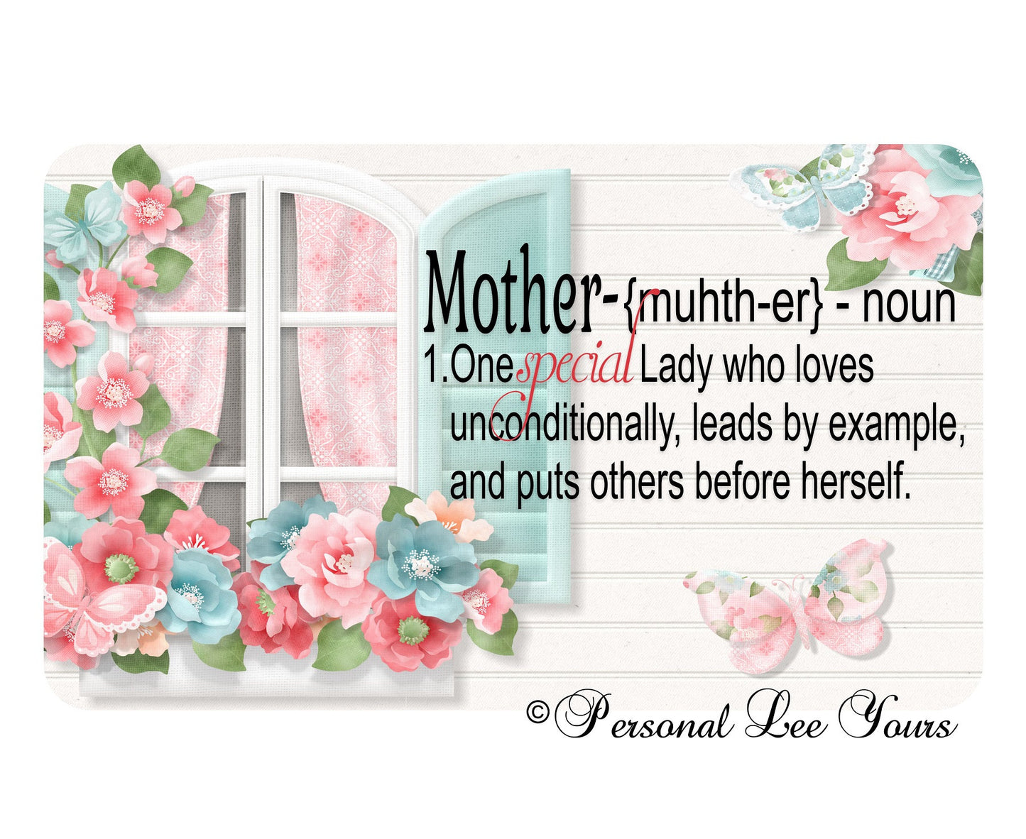 Metal Wreath Sign * Mother Definition * 3 Sizes * Lightweight