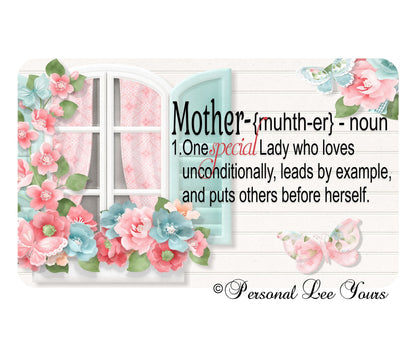 Metal Wreath Sign * Mother Definition * 3 Sizes * Lightweight