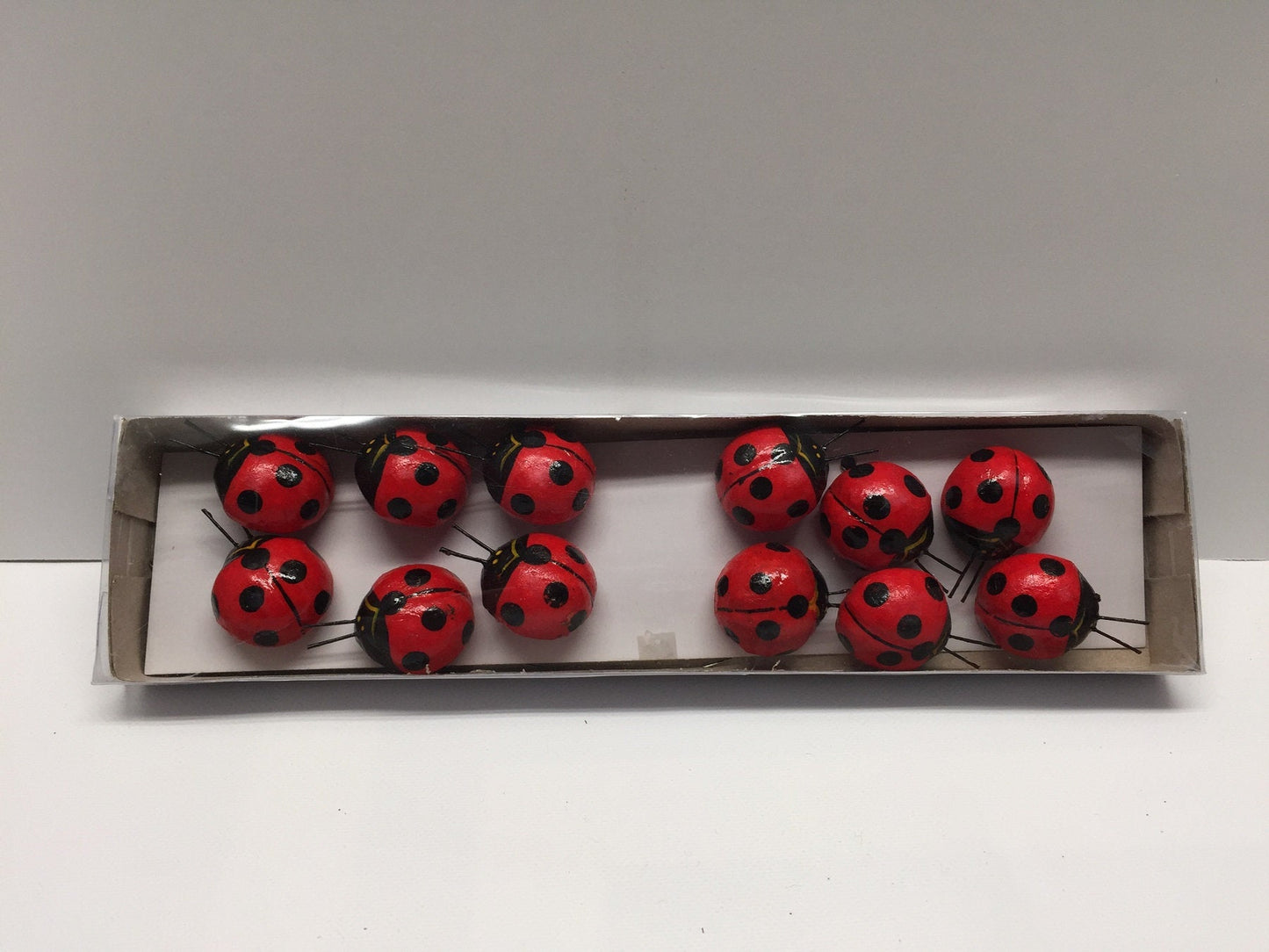 Wreath Accent * Ladybug on Wire * Box of 12 * 1.25" Wide * 10" Wire * MB9742