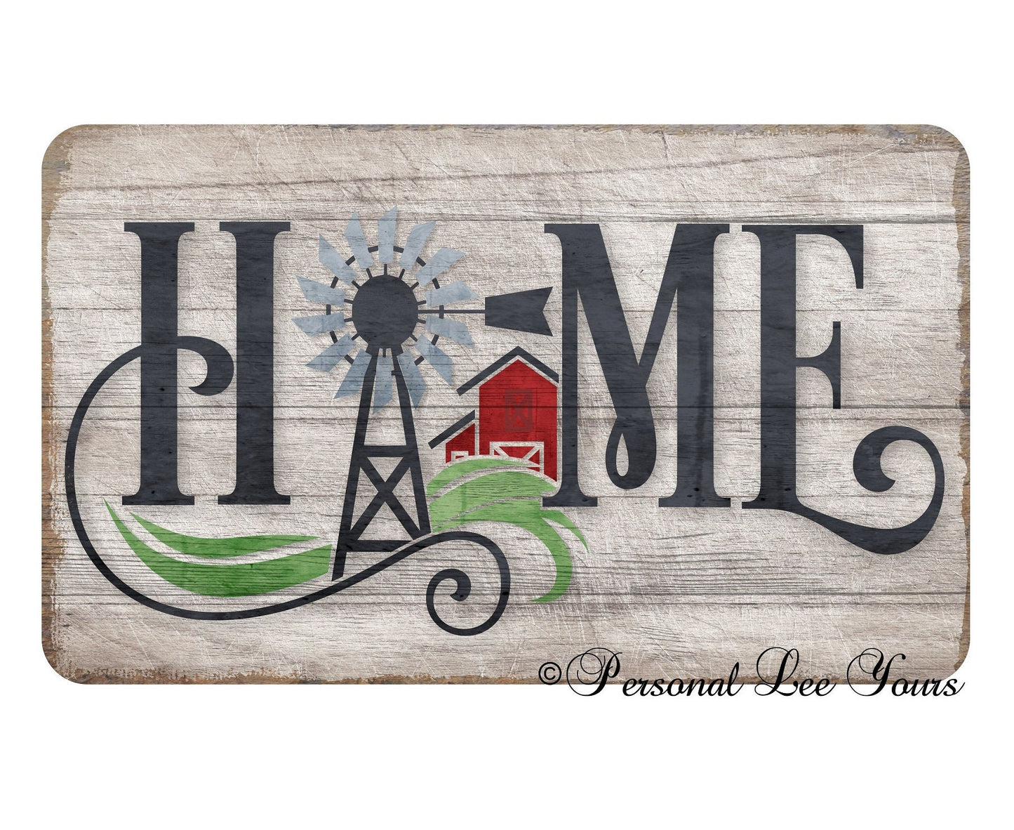 Metal Wreath Signs * Farm Home * 3 Sizes * Lightweight