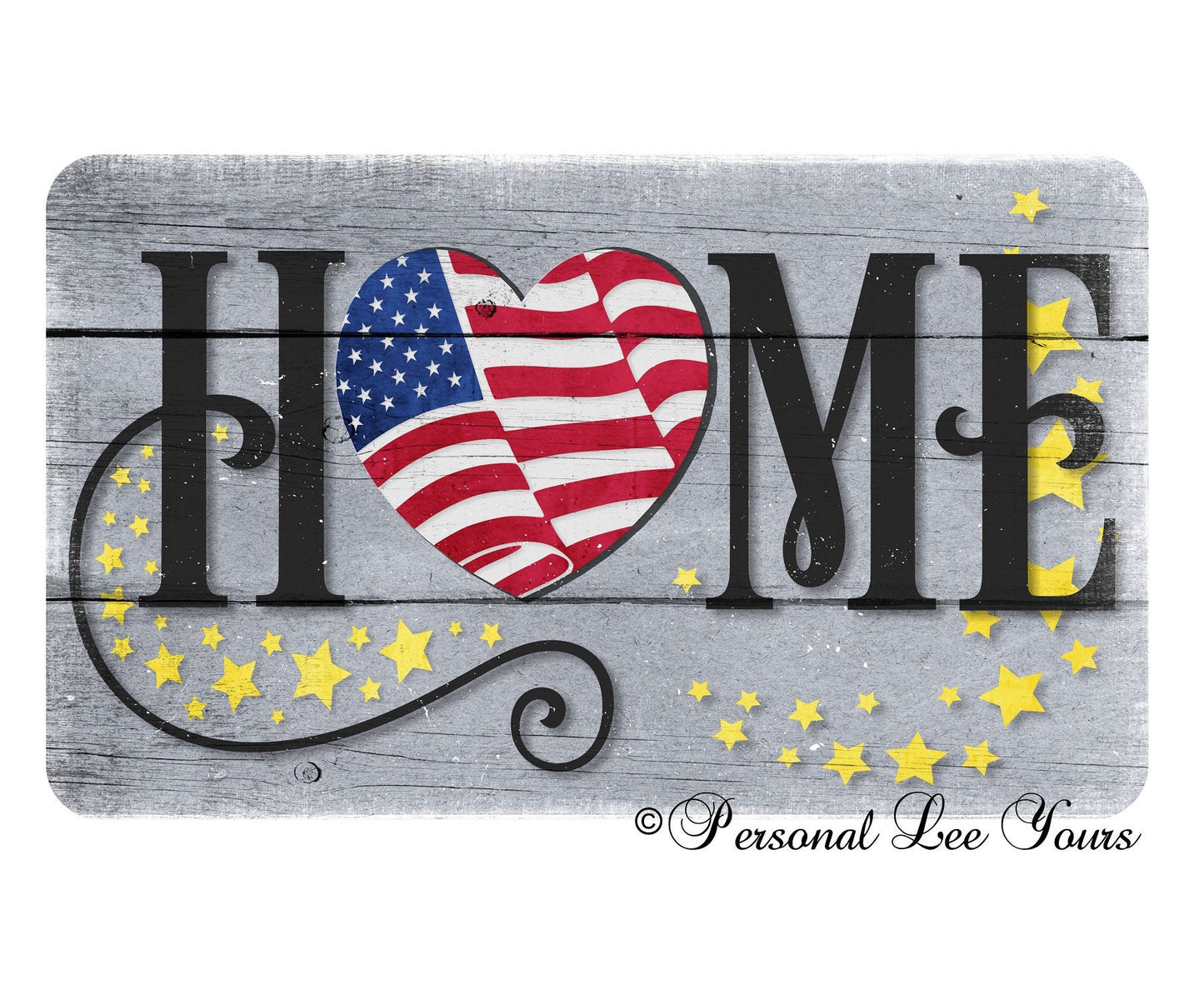 Wreath Sign * Patriotic Home * 3 Sizes * Lightweight Metal