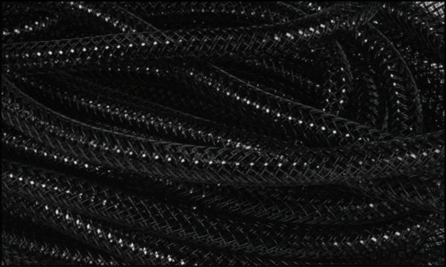 Deco Flex Tubing * Black with Black Foil * 8mm x 30 yards * Wreath Supplies * RE3004E5
