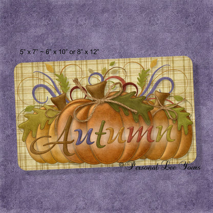 Fall Wreath Sign * Autumn Pumpkins * 3 Sizes * Lightweight Metal