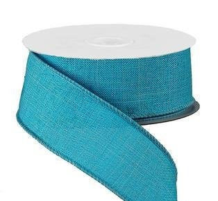 Wired Ribbon * Solid Turquoise Canvas * 1.5" x 10 Yards * RG1278A2