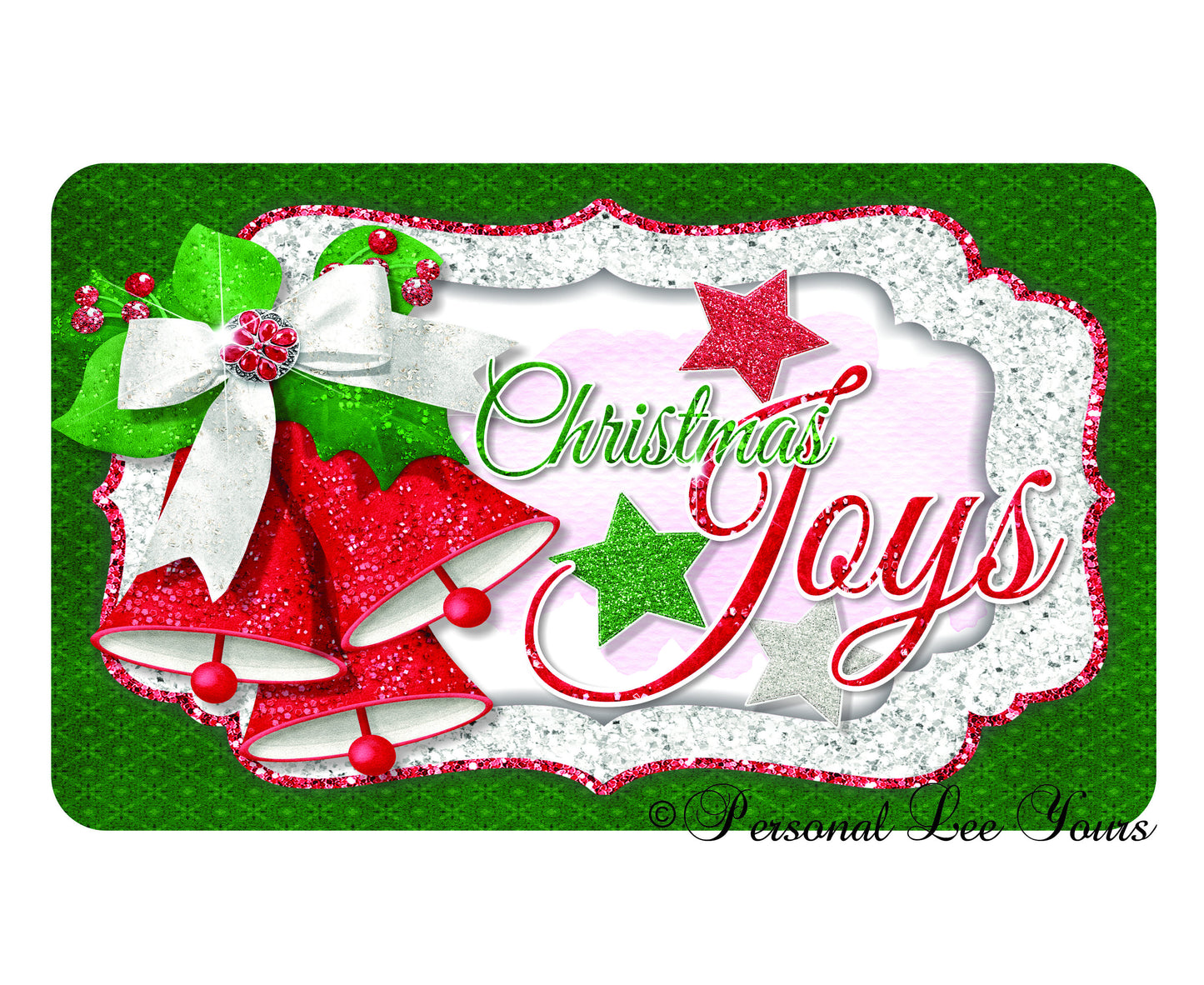 Holiday Wreath Sign * Christmas Joys * 3 Sizes * Lightweight Metal