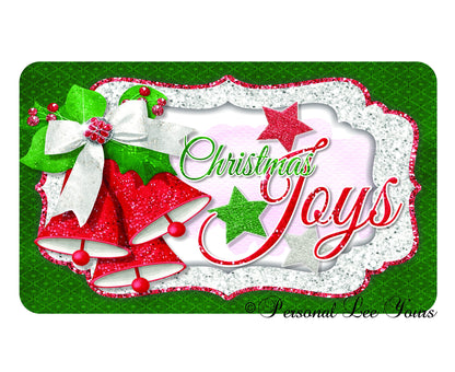 Holiday Wreath Sign * Christmas Joys * 3 Sizes * Lightweight Metal