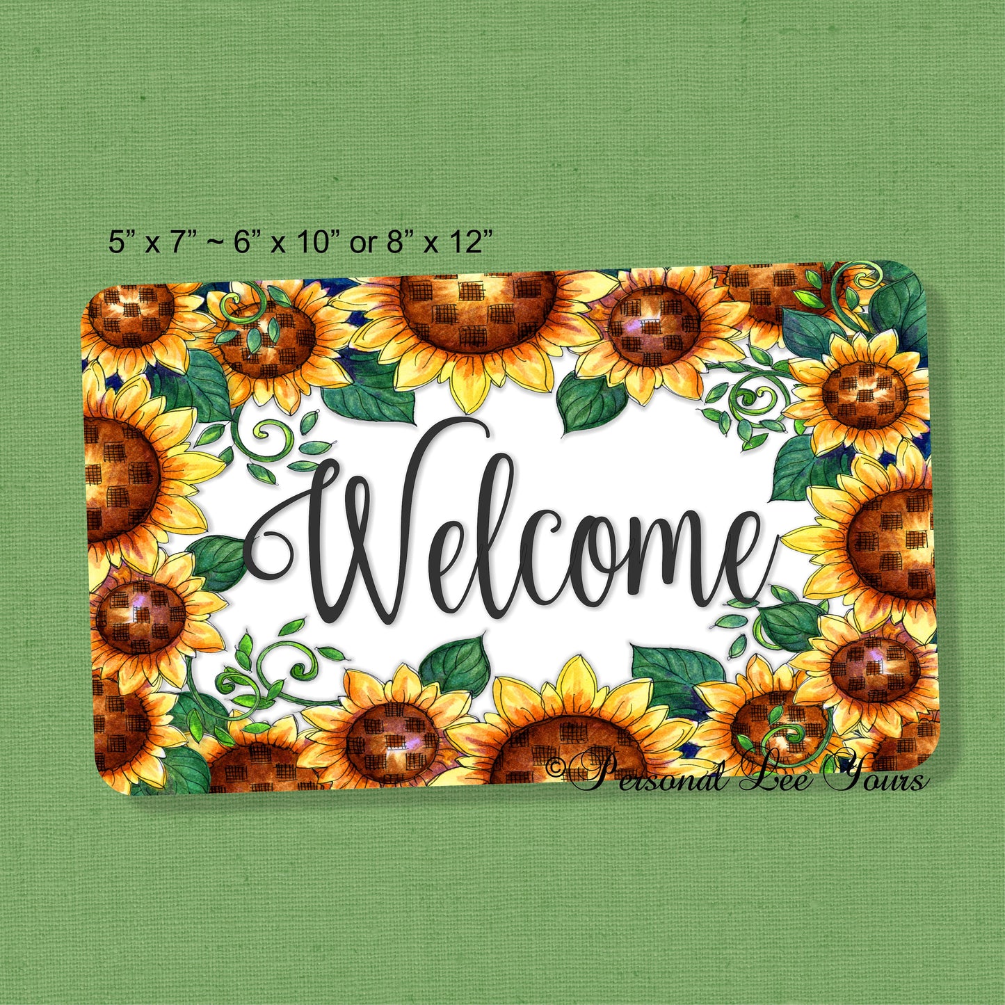 Wreath Sign * Autumn Welcome * 3 Sizes * Lightweight Metal