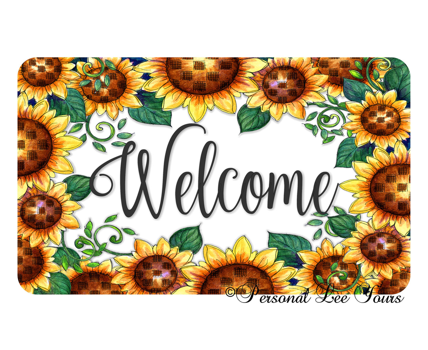 Wreath Sign * Autumn Welcome * 3 Sizes * Lightweight Metal