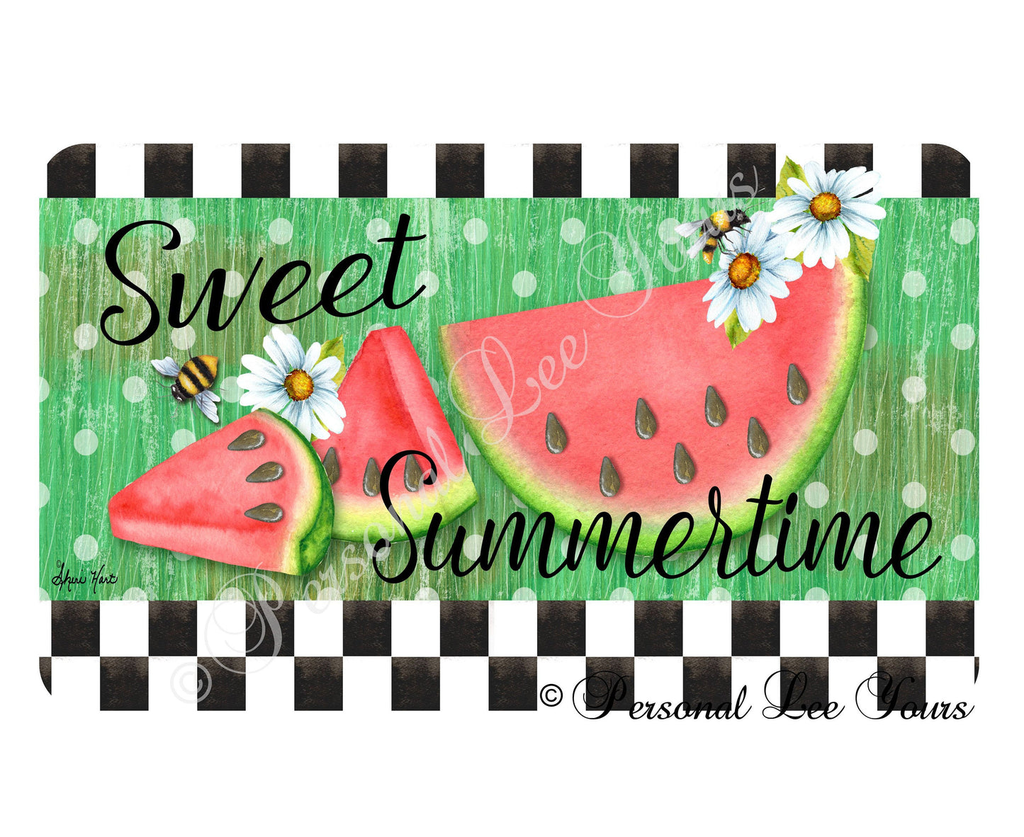 Wreath Sign *  Sweet Summertime * 3 Sizes * Lightweight Metal