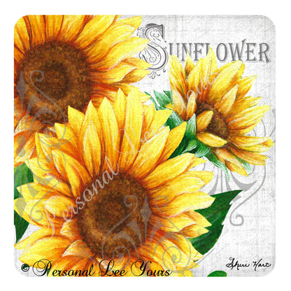 Wreath Signs * Sunflowers Study *  3 Sizes * Lightweight Metal