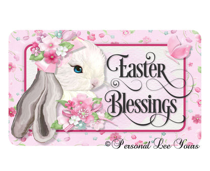 Wreath Signs * Easter Blessings * Bunny * 3 Sizes * Lightweight Metal
