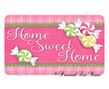 Wreath Sign * Home Sweet Home III * 3 Sizes * Lightweight Metal