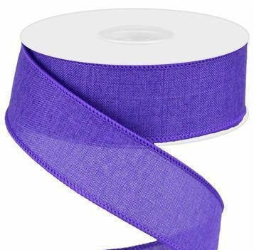 Wired Ribbon * Solid New Purple Canvas * 1.5" x 10 Yards * RG12786A