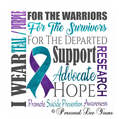 Wreath Sign * Suicide Prevention Awareness *  3 Sizes * Lightweight Metal