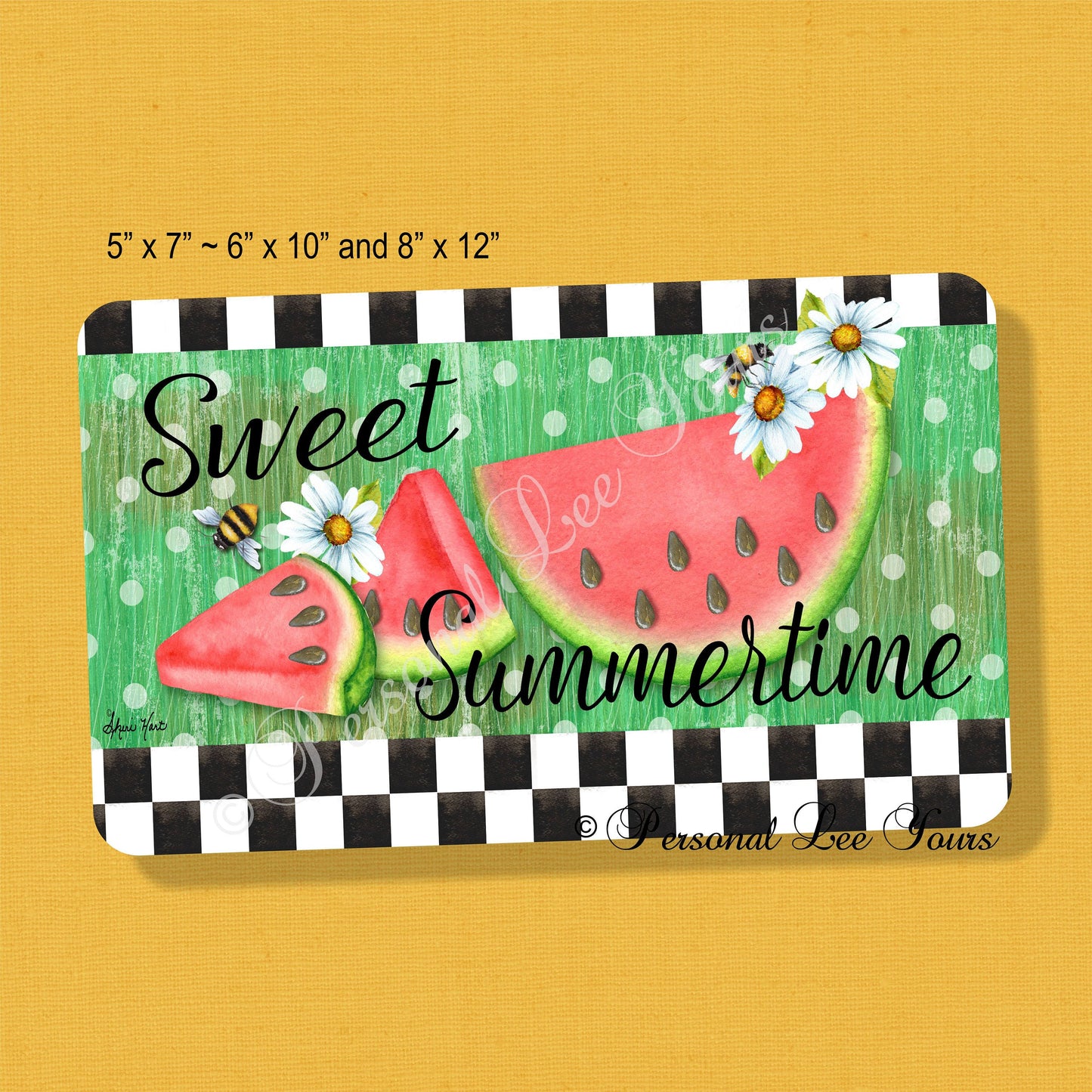 Wreath Sign *  Sweet Summertime * 3 Sizes * Lightweight Metal