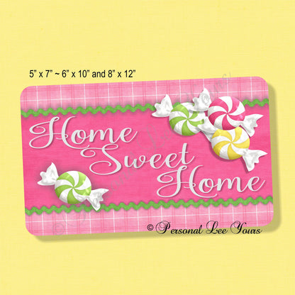 Wreath Sign * Home Sweet Home III * 3 Sizes * Lightweight Metal