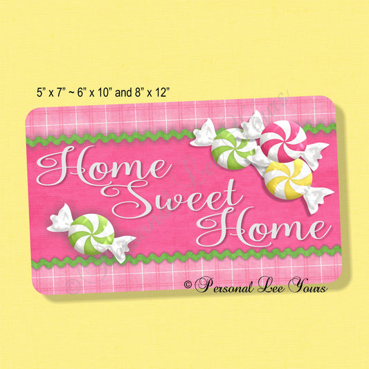 Wreath Sign * Home Sweet Home III * 3 Sizes * Lightweight Metal