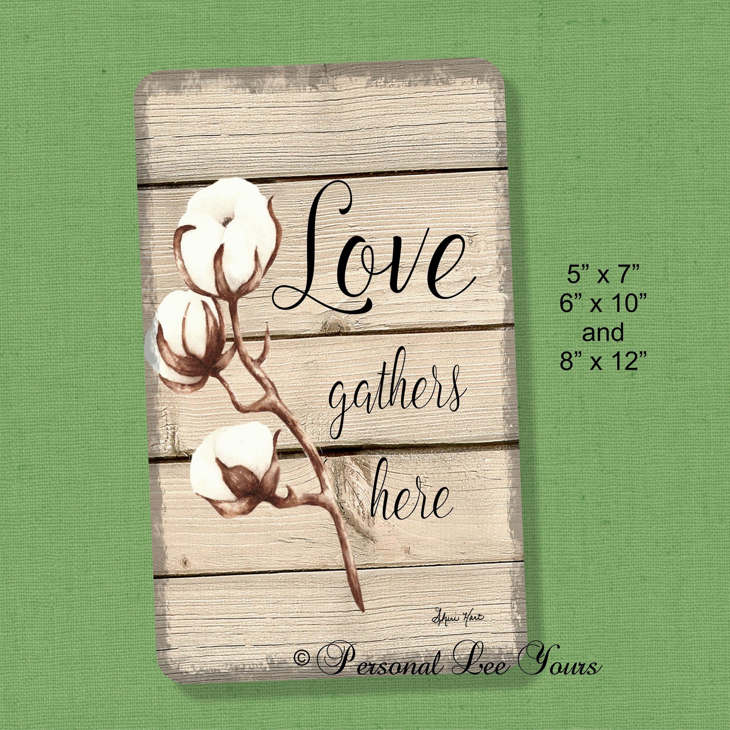 Farmhouse Wreath Signs * Love Gathers Here * 3 Sizes * Lightweight Metal