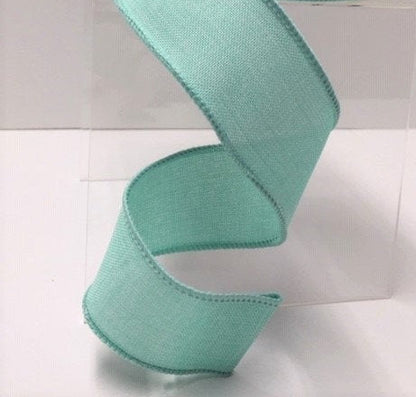 Wired Ribbon * Solid Mint Canvas * 1.5" x 10 Yards * RG1278AN