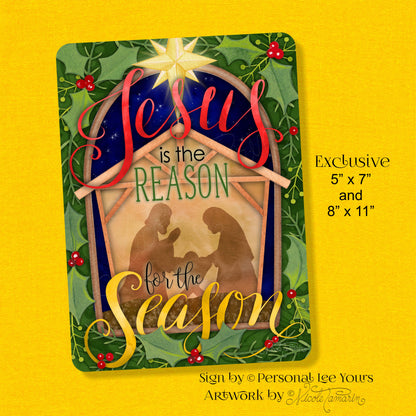 Nicole Tamarin Exclusive Sign * Jesus Is The Reason For The Season II * 2 Sizes * Lightweight Metal